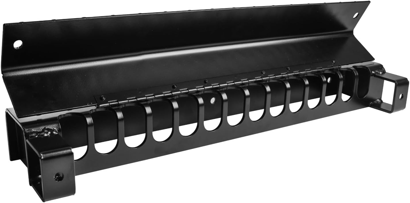 24" Aluminum Trailer Chain Holder (1-Pack) - for 5/16",3/8",1/2",Forged Hooks - Heavy Duty Trailer Cargo Rack for Chains & Binders - Holds Up to 14 Chains or Forged Hooks.