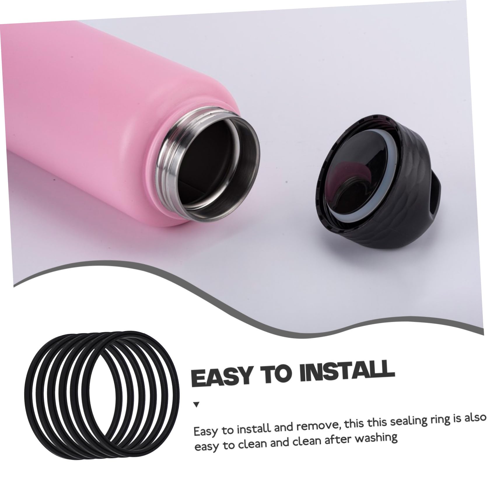 6Pcs Silicone Sealing Ring Gaskets For 16-20Oz Tumbler Lids - Leak Proof Replacement Set - View #3