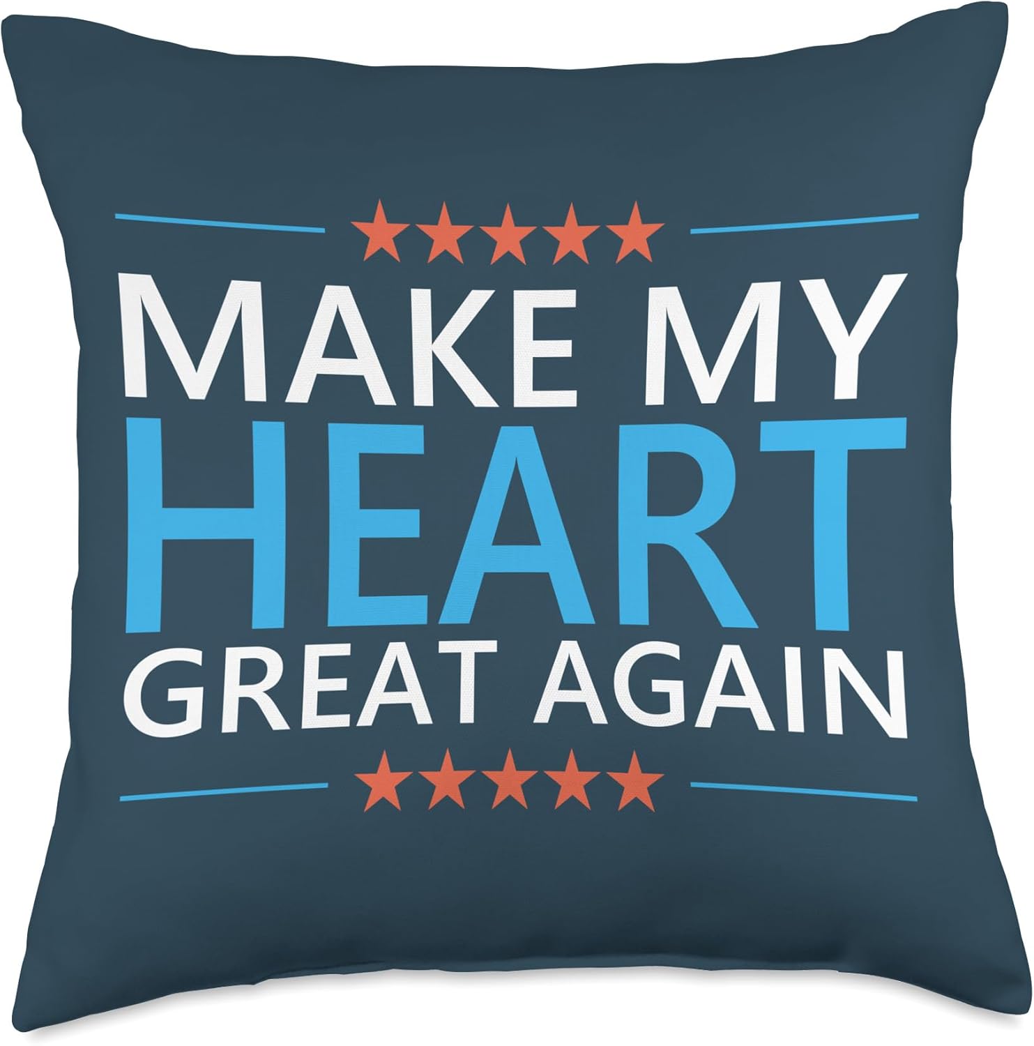Make My Heart Great Again Open Heart Surgery Recovery Throw Pillow