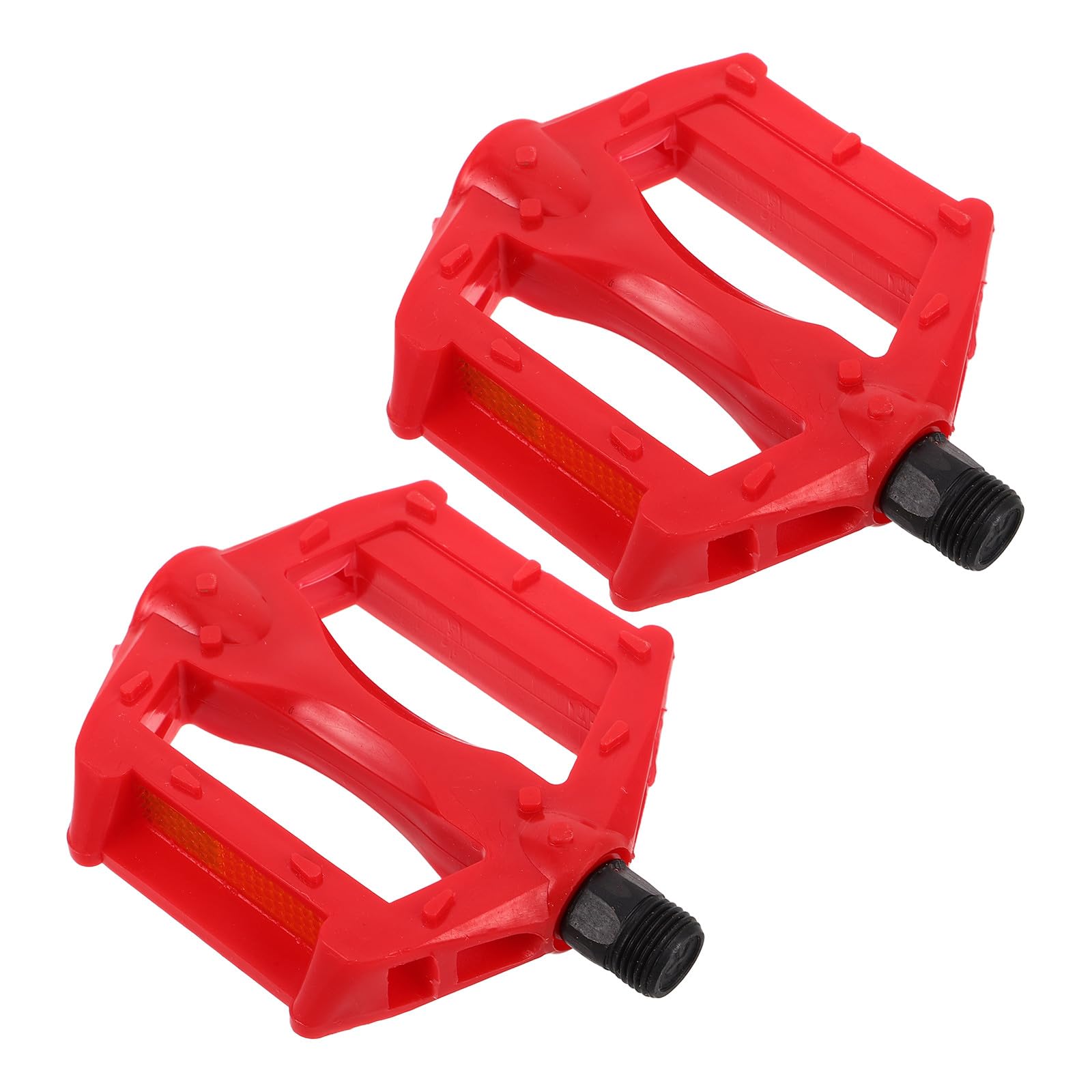 2pcs Bicycle Pedals for Boy Girl Bike Replacement, Red Plastic
