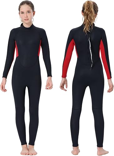TBLUITE Traje de neopreno para niños y niñas en agua fría, 0.118 pulgadas y 0.079 pulgadas con cremallera trasera de neopreno cortolargo para