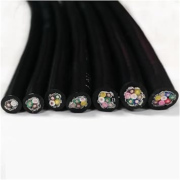 Wire and Cable 1 Meter CE Shielded Copper Cable LIYCY 2 3 4 5 6 8 core 24 awg 22 awg Data Connection Signal Cable Twisted Pair Shielded Cable24 AWG 0.25mm,6 cores 1meter