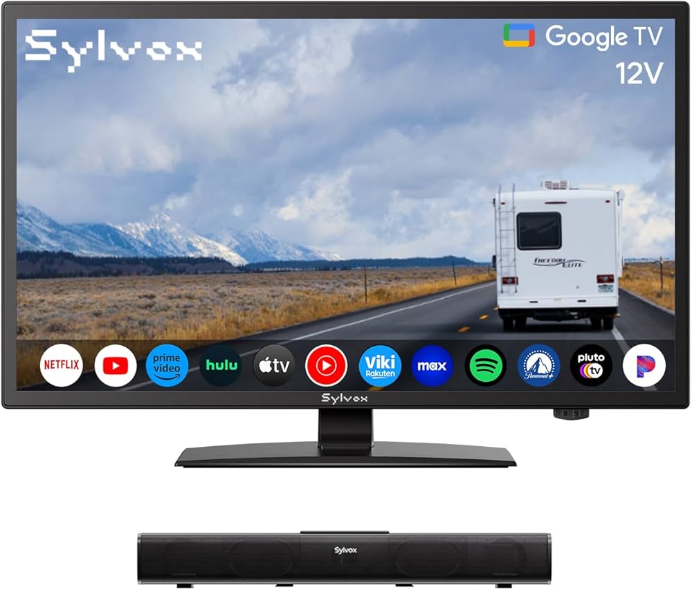 Amazon.com: SYLVOX 19 inch 12V TV with Soundbar, 768P Smart RV TVs