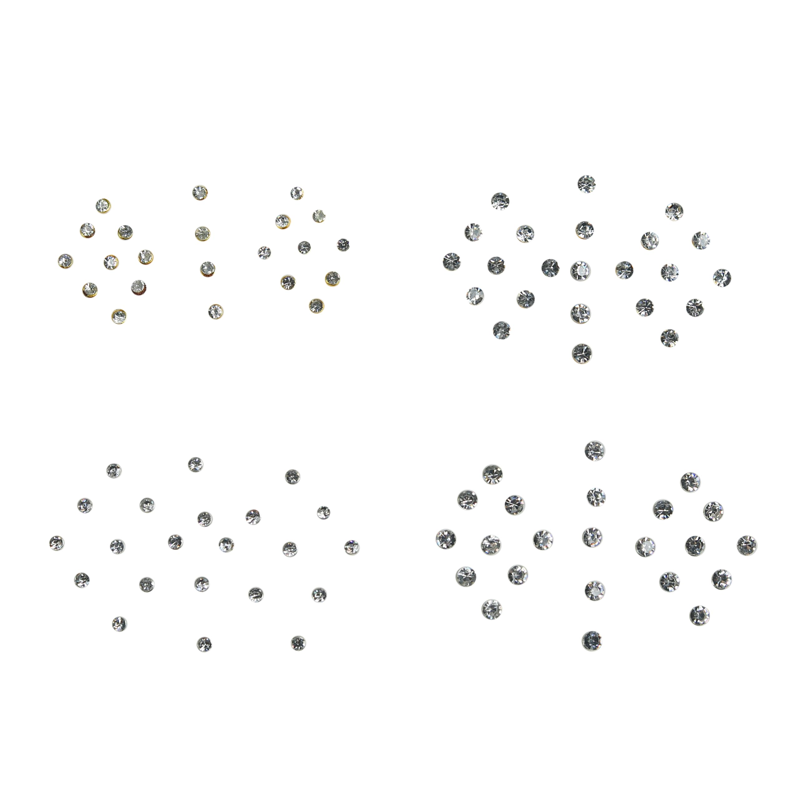 karwachauth Bindi Pack of 4 Crystal Designer Bindis Jewel for Forehead Face Tikka Multicolored Bindiya Stickers Adhesive Stone Indian Traditional Bindi Body Tattoos for Women Girls Bride Return Gifts