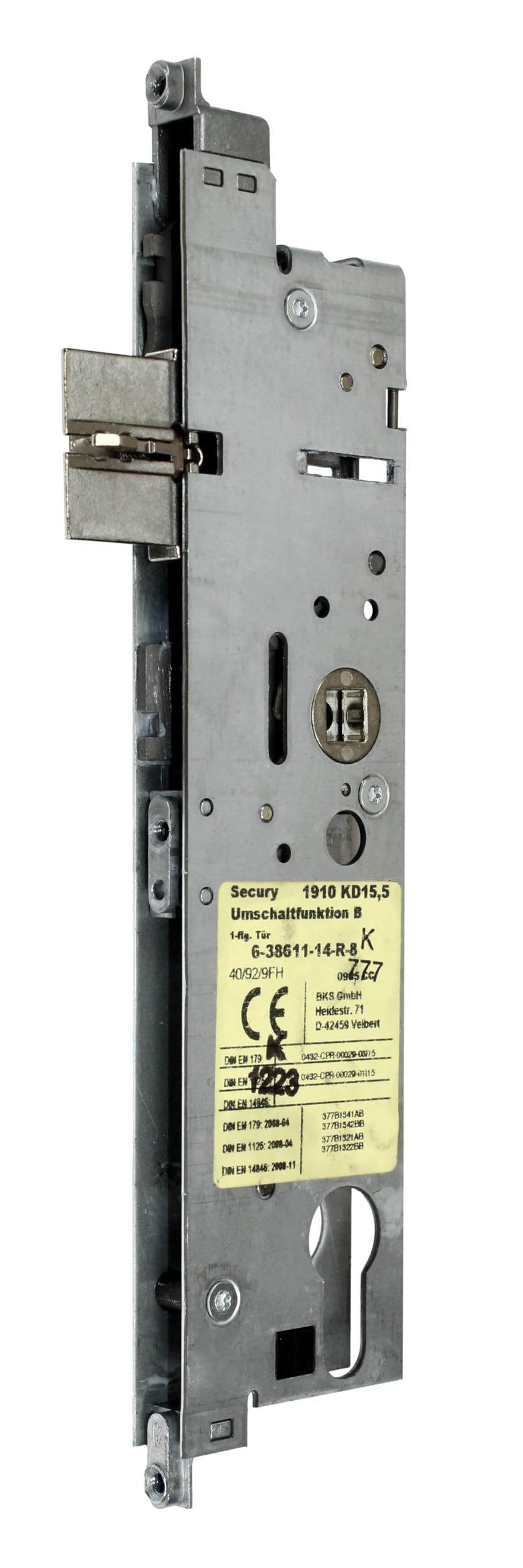 BKS Secury Automatic Reparatur Schlosskasten Hauptschloss 6-34326-40-0-1 oder 6-38611-14 mit Panikfunktion B, Dornmaß: 40mm (37mm) / Entfernung: 92mm (DIN RECHTS)