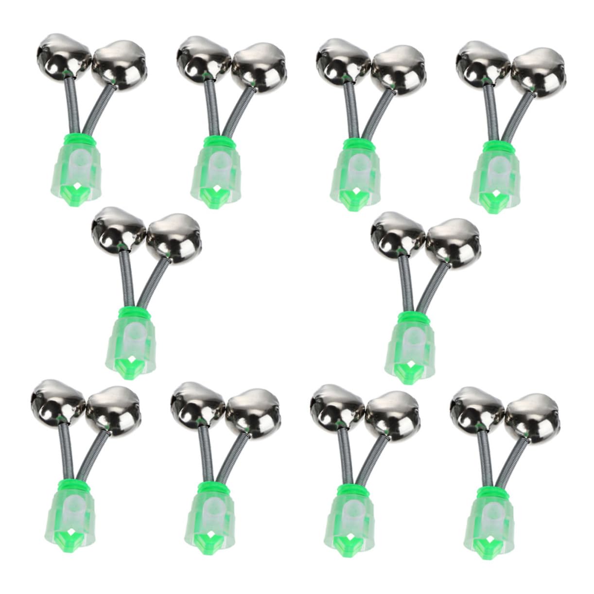 ARTSEWPLY 10pcs Fishing Rod Alarm Bells for Sound Lightweight Fishing Alert Bells for Easy Attachment for Enthusiasts