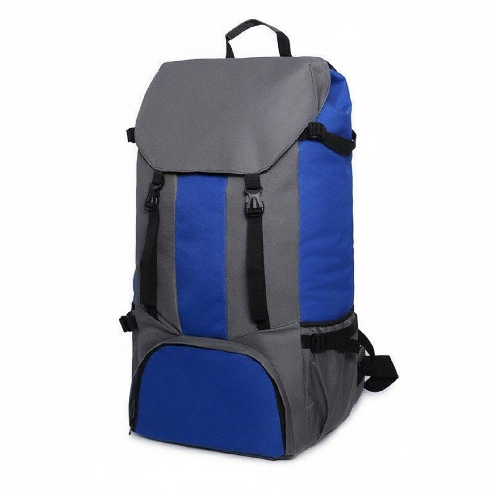 predolo Zaino da Viaggio 80L Multifunzionale Zaino Borsone 80L Schienale Imbottito Borsone Zainabile Multifunzione per Escursionisti, Campeggiatori, Grigio Blu