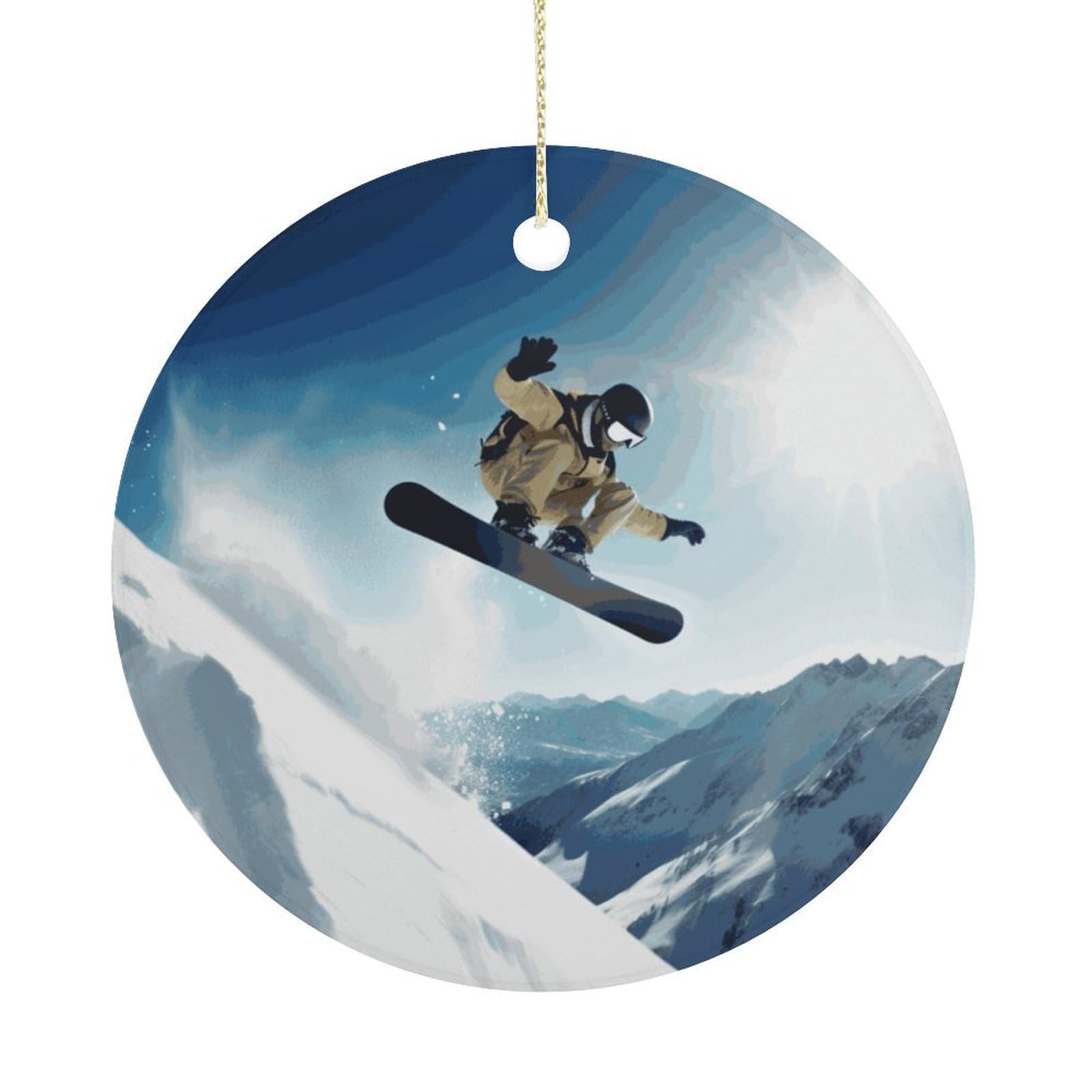 Adfgyerh Women's Style Snowboarding Hanging Ceramic Ornaments, Christmas Tree Decorations, Funny Home Decor Gifts For Sisters & Work Best Friends