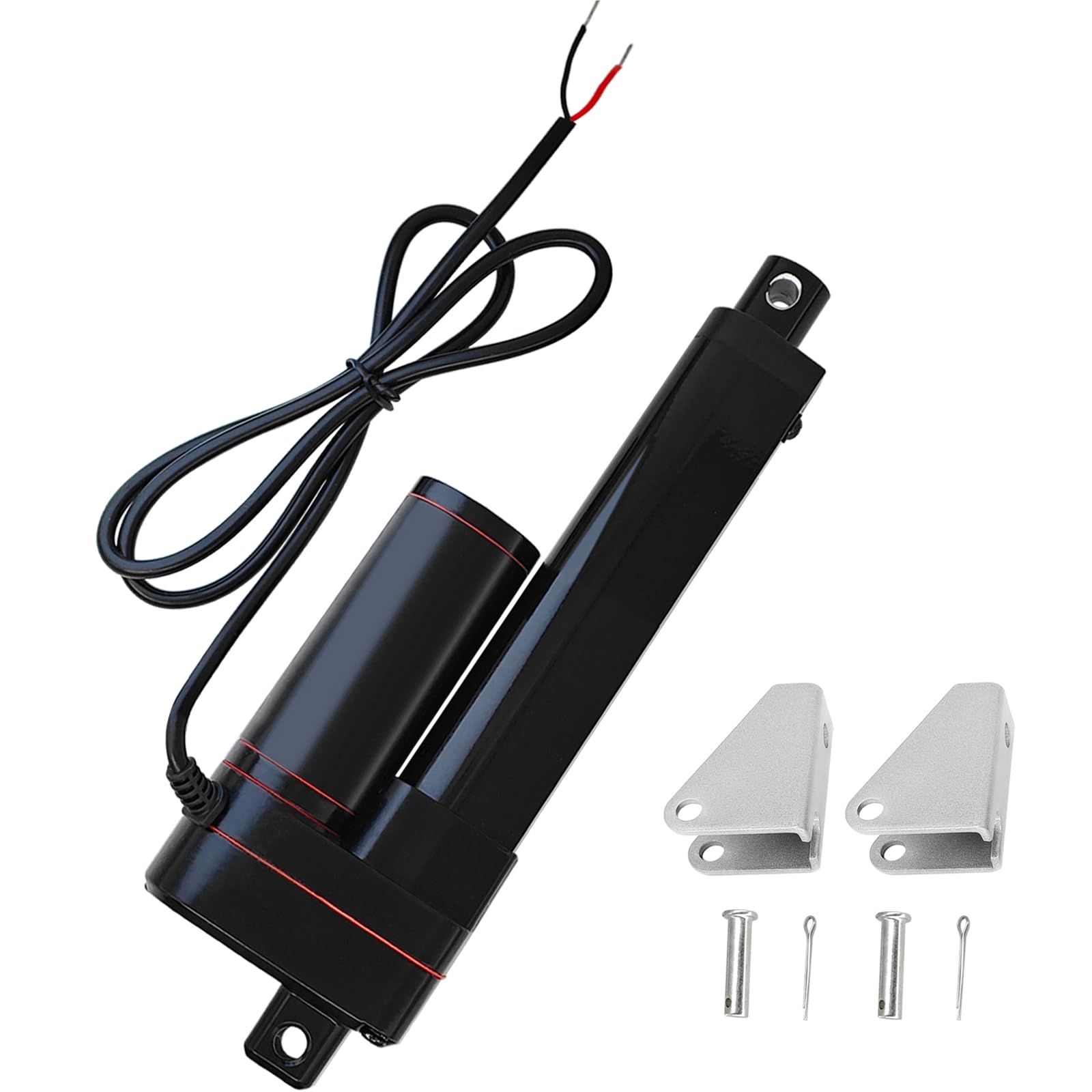 JQDML 4 Inch High Speed 1.34"/sec Linear Actuator 12V 88lbs/400N IP65 Waterproof Linear Motion Actuator with Mounting Brackets