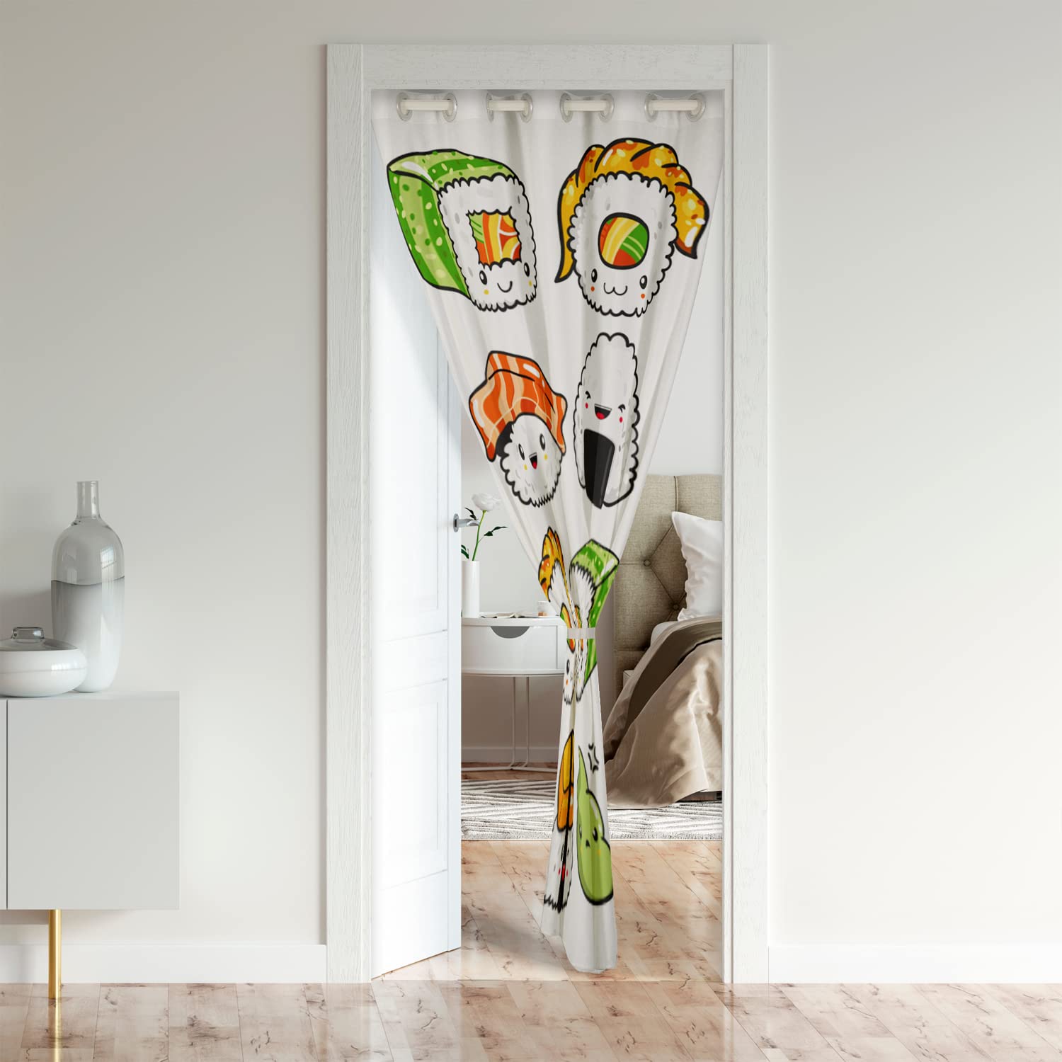 Ambesonne Rowan Kitchen Curtains, Kids Themed Cartoon Style Birds on Branches Funny Happy Christmas Design, Window Drapes 2 Panel Set for Kitchen Cafe Decor, 55