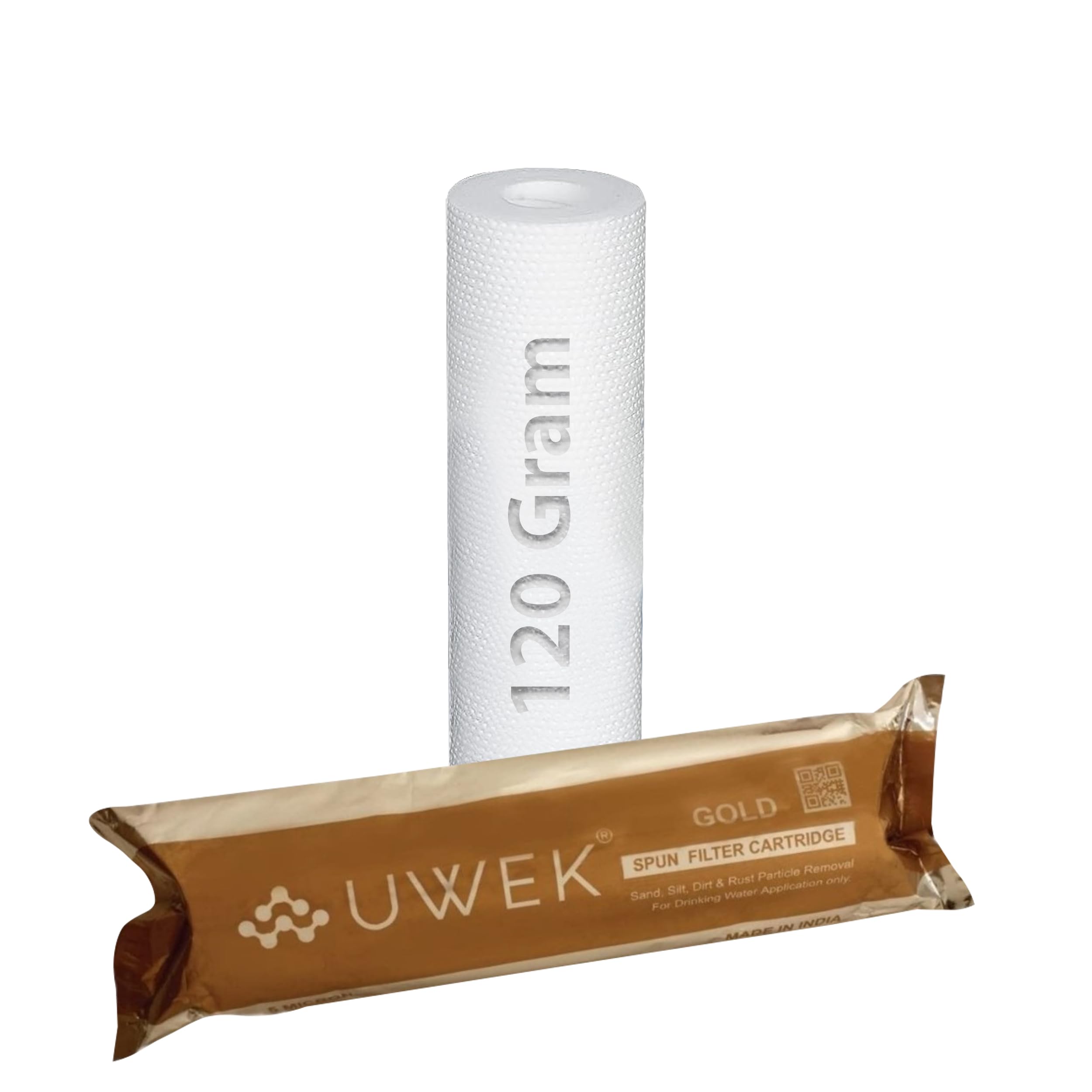 UWEK Gold High Density Spun Filter for Water Purifier, Water Filter Cartridge 10 inch, 5 Micron Pre Filter Cartridge, 120 gm Sediment Filter Candle Suitable for RO External Filter Housing (Pack of 2) (B08JH6N14J) Amazon Price History, Amazon Price Tracker