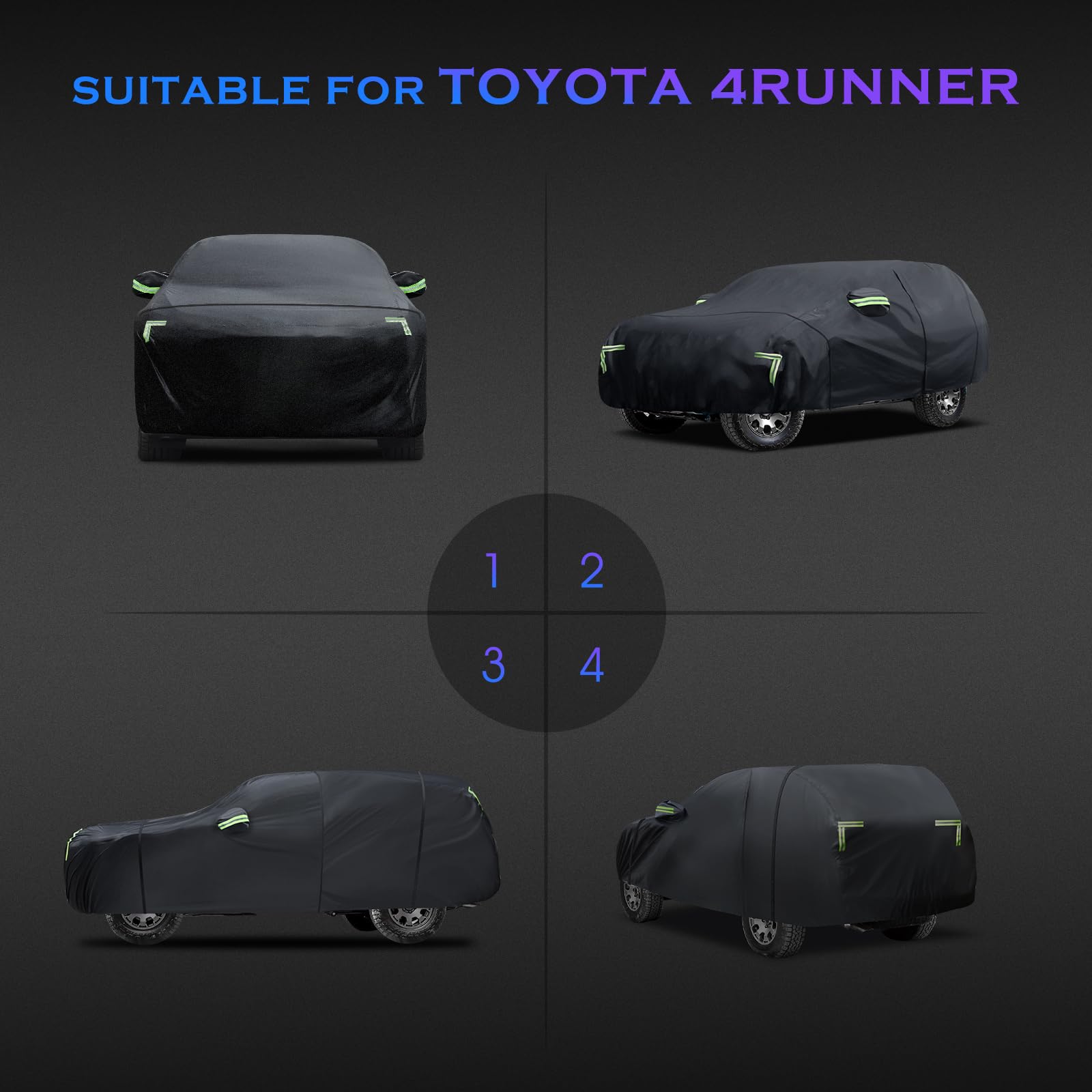 Car Cover Custom Fit for Toyota 4Runner 1995-2025 6 Layers Truck Cover Waterproof All Weather for Automobiles Outdoor — view 7