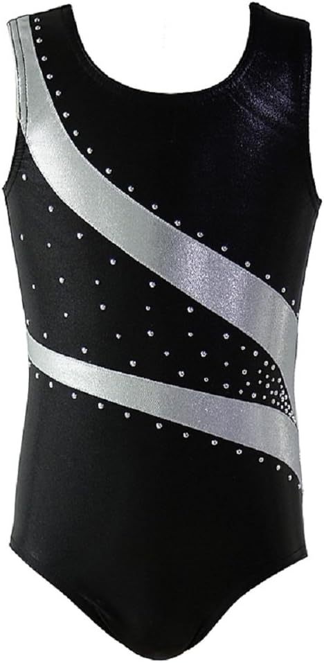 Moresave One-Piece Girls Stripes Gymnastics Leotards Ballet Dance Wear Athletic Bodysuit Costumes