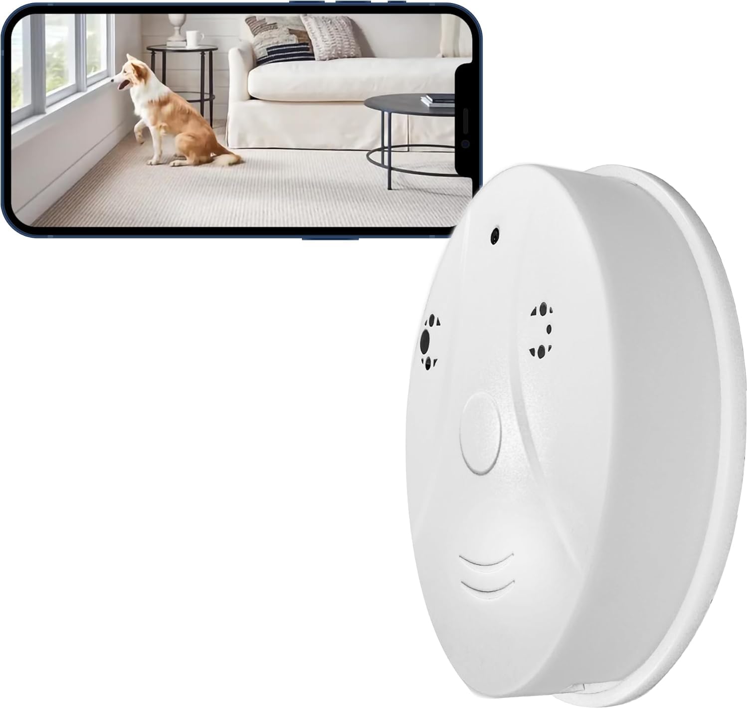 Wireless Security Camera ，Indoor Camera Smoke Dome Surveillance System with Night Vision,Motion Detection, for Home Business, Baby Monitor - 1