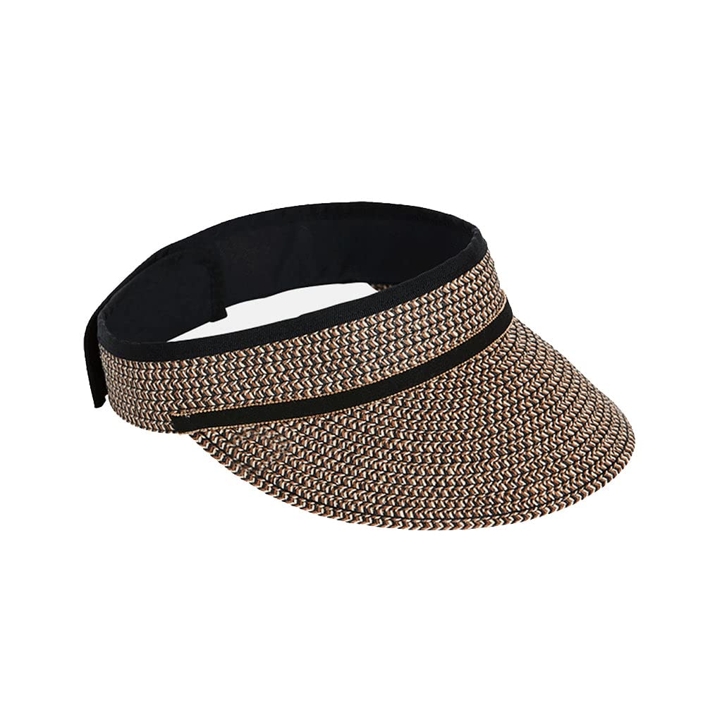 Bianca Visor Damen Sonnenblende mit 8cm Krempe Rollbar mit Klettverschlüss - 6 Farben in Größe M/58cm