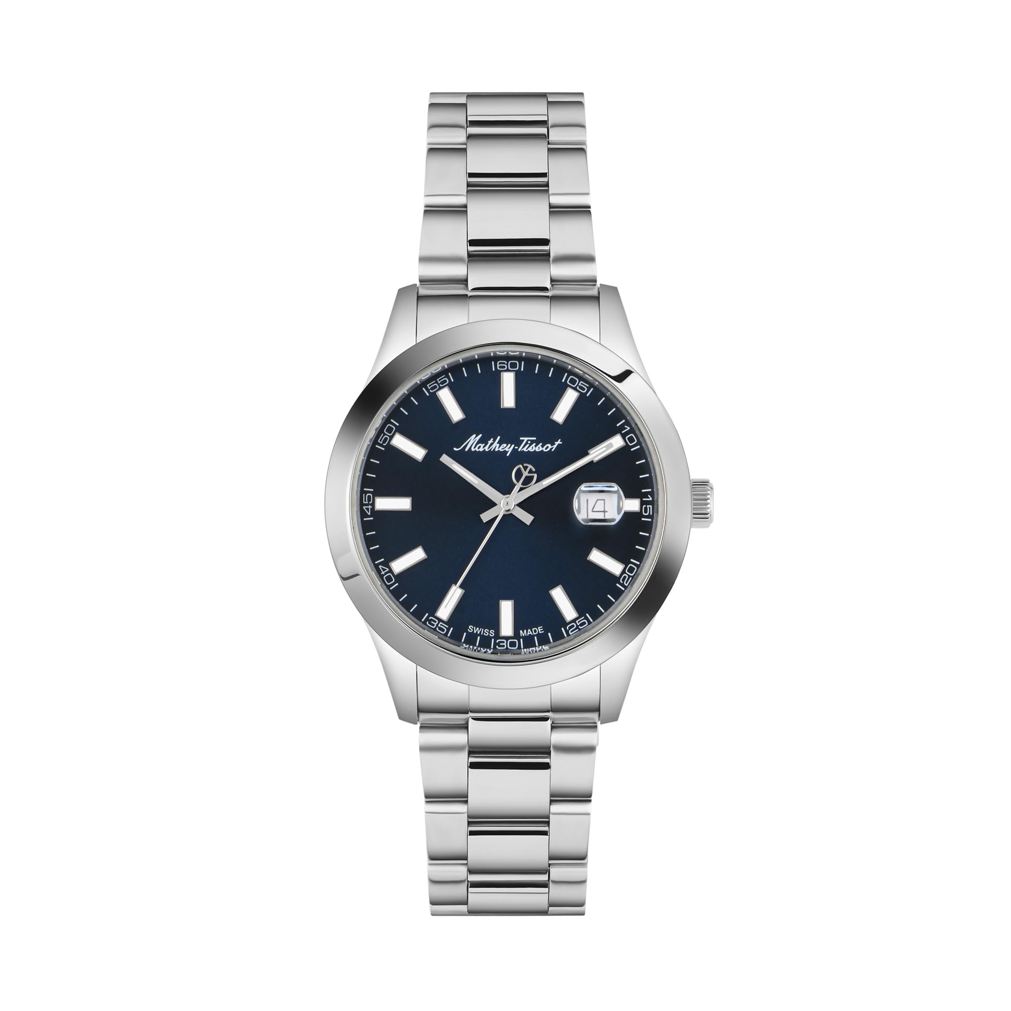 Mathey-Tissot Stainless Steel Men Blue Dial Ladies Analogue Watch D450Abu_SMU, Silver Band (B0C8N6LLFG) Amazon Price History, Amazon Price Tracker