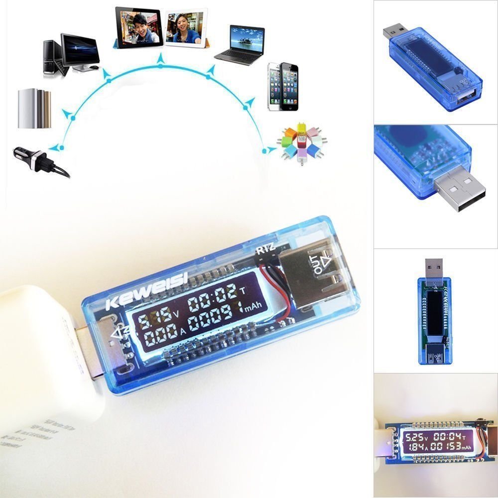 REES52 NA164 Voltage Tester, High Precision USB Power Monitors Multi Ampere Current Meter with LCD Display for Anker Solar Panel Charge (B076D9538P) Amazon Price History, Amazon Price Tracker