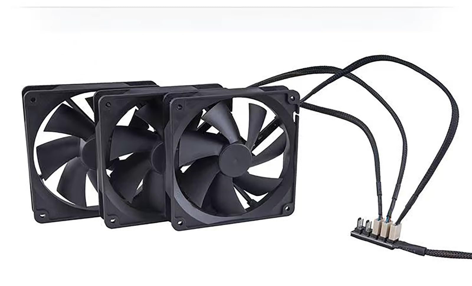 Hub Ventilateur PWM 5 Ports Pour PC - Gestion 4-5 Ventilateurs - Câble Gaine Noire - Lot De 2 - 7