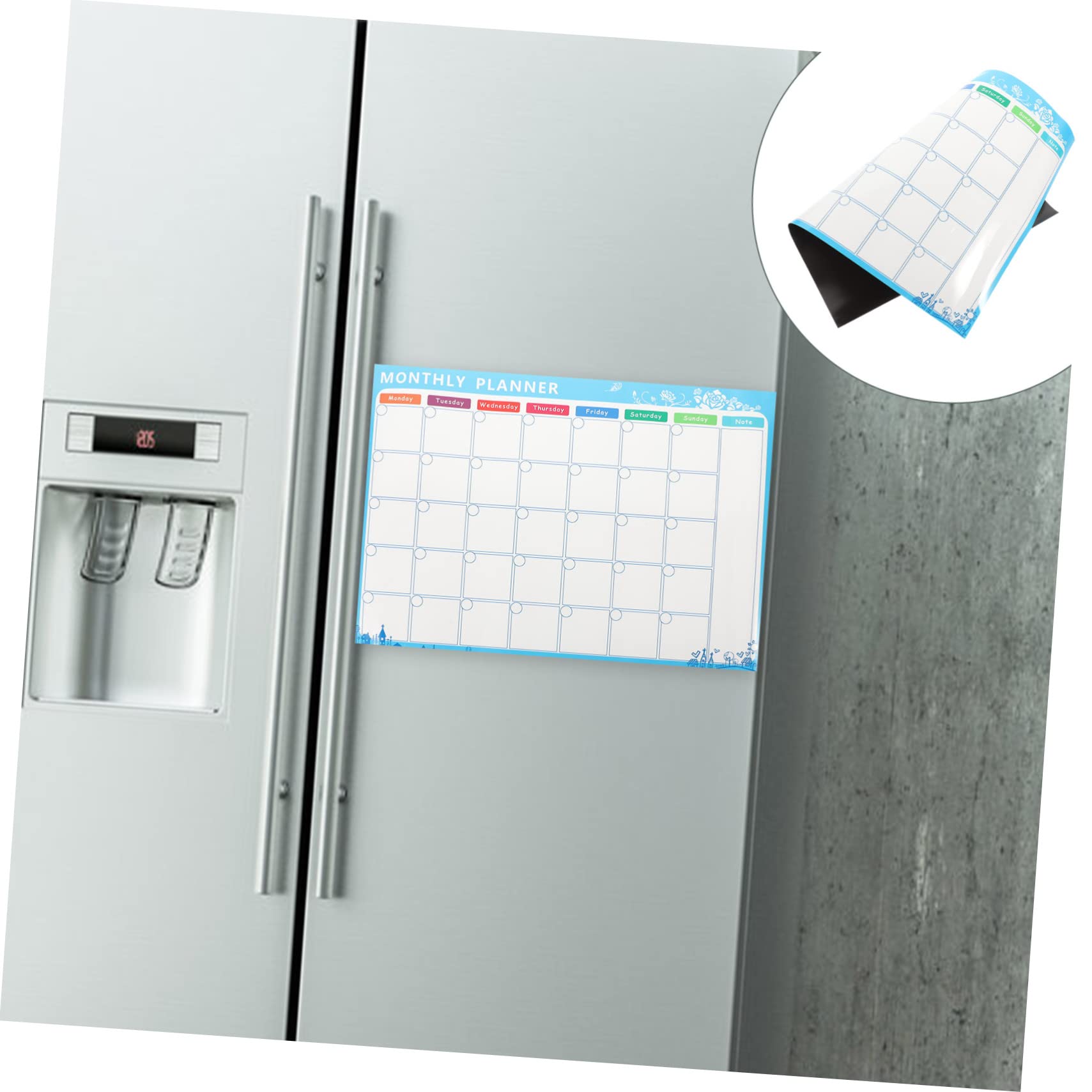 NUOBESTY 5stücke Magnetischer Kühlschrankplaner Mit Abwischbarem Whiteboard Magnetisches Planungsboard Für Monatliche Und Wöchentliche Organisation Für Küche Und Büro Mit Praktischen
