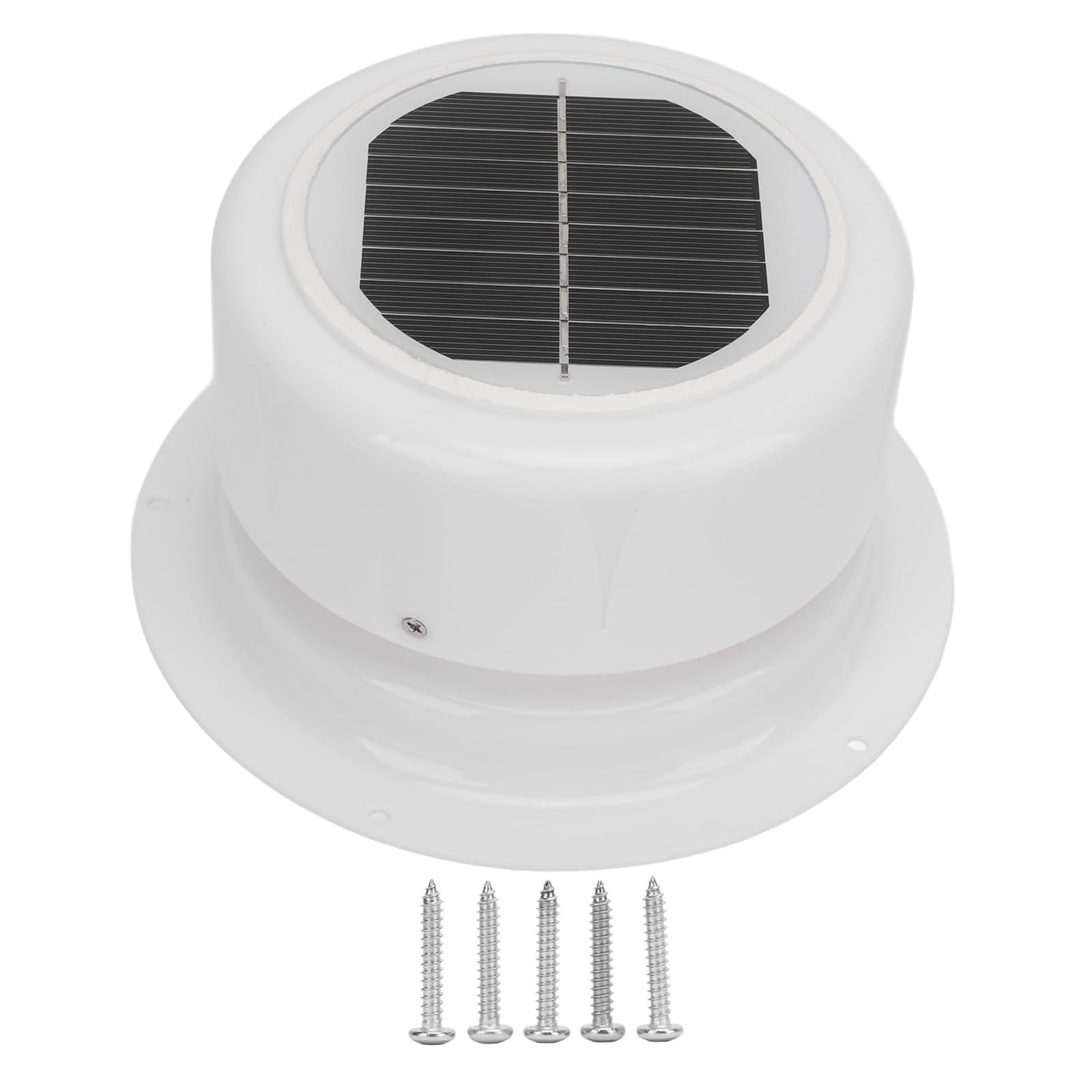 Ventilatore solare da tetto con ABS ignifugo, piccolo ventilatore da soffitto ad energia solare per camper, rimorchi, barche, capannoni, sfiato leggero