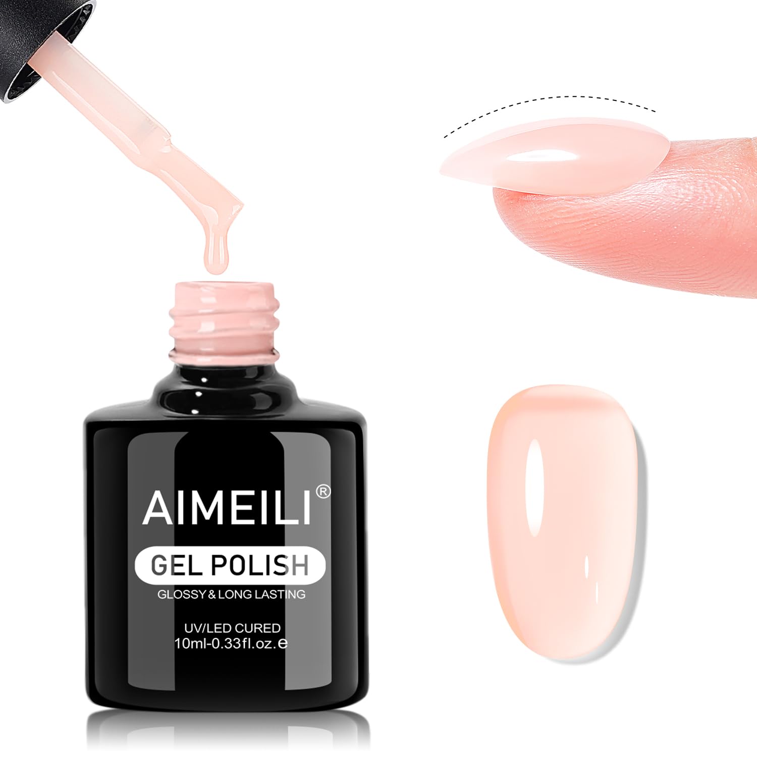 AIMEILI Gel Nail Polish Smalto Semipermanente Unghie Rosa 10ml - 005