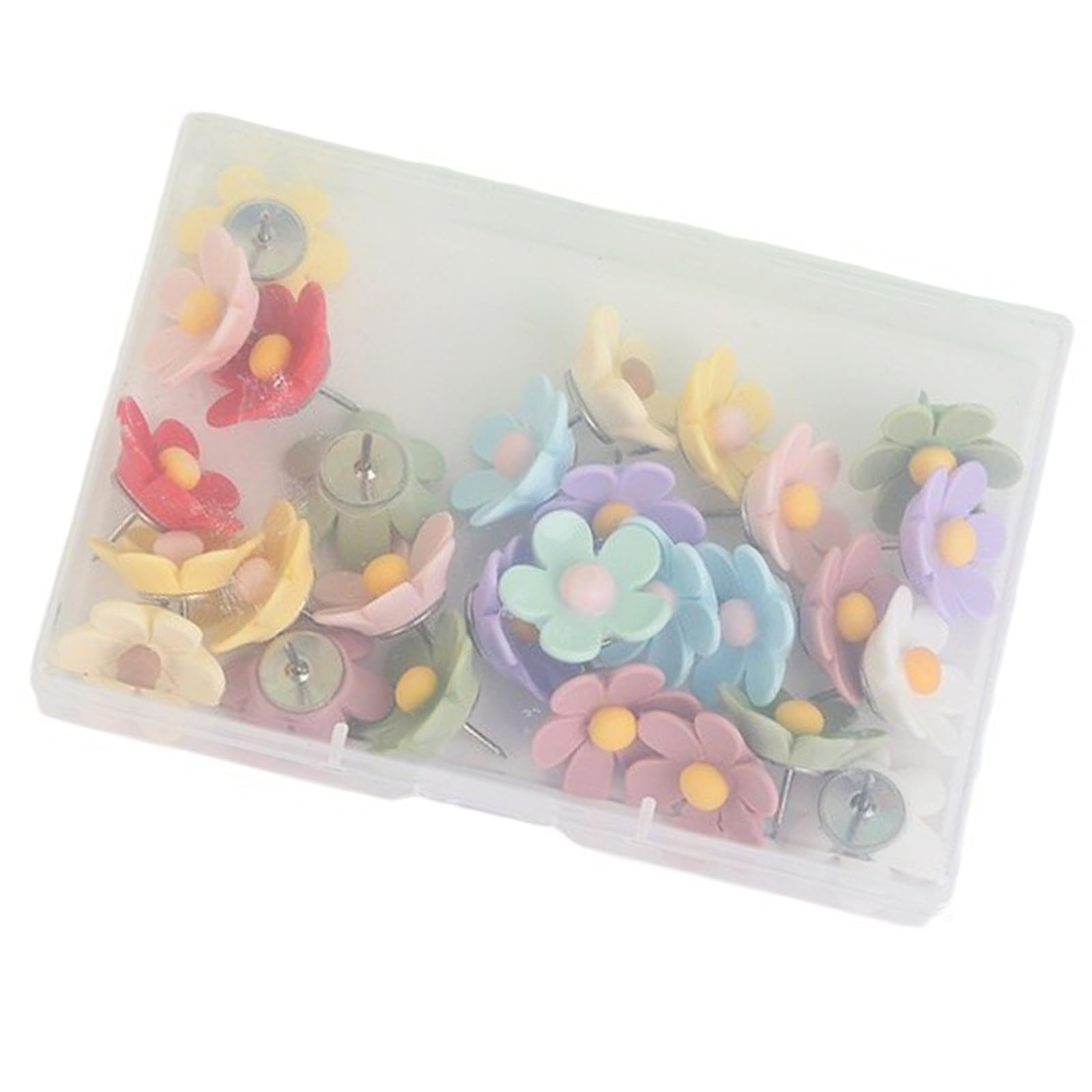 Decorative Push Pins 20 / 30Pcs Resin Pushpin Cork Notice Board Thumb Tacks for School Bulletin Board Cork Boar Flower Thumb Tacks for