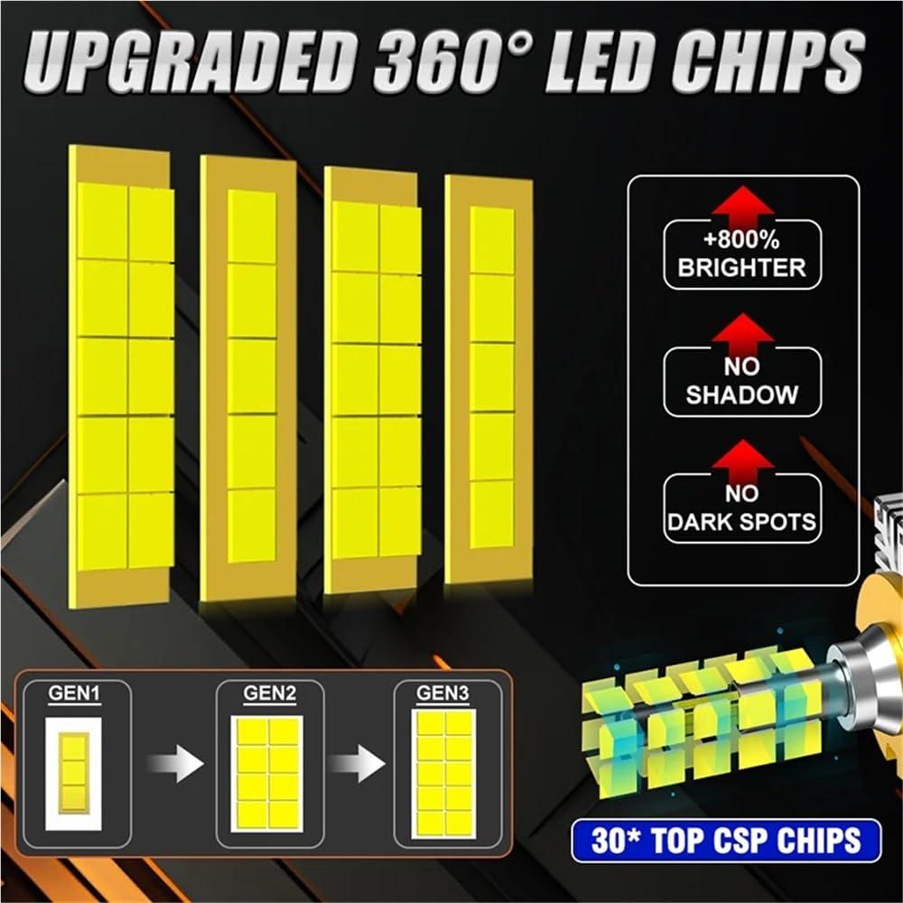 D1S D3S phare LED 360 LED HID D2S D4S D8S Canbus D1R D2R D3R D4R ampoules au xénon Turbo lampe de voiture moto lumière Plug & Play(1 piece D3S D3R)