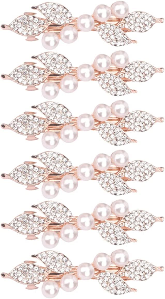 Forcine for Capelli Temperamento/Barrette for Capelli, Fermagli for Capelli Perla Perla Fermagli for Capelli con Strass Farfalla Strass: 6 Pezzi