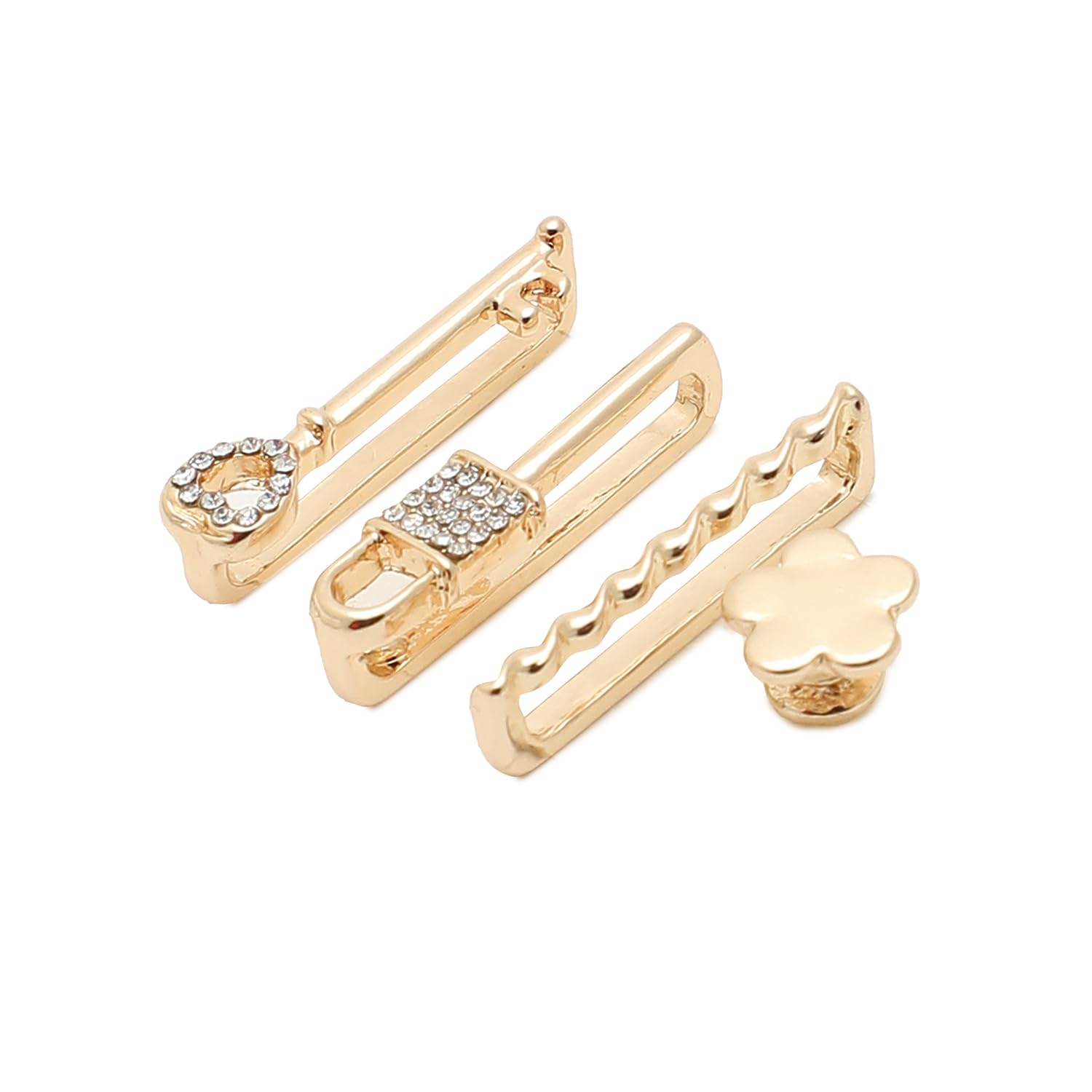 Lock & Key Watch Charm For Casual Wear | One-Size | Gold Colour | Alloy Material | Artificial Stone Charms | Fashion Watch Charms For Woman & Girls (Pack Of 4)-image-18