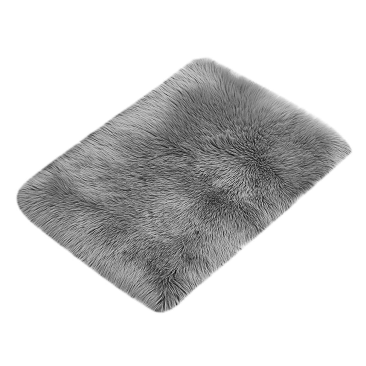 Tapis de lit lavable gris Cabilock 60x180 cm pour sol froid