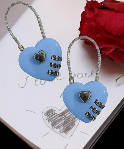 Miniatura 10 de Cerraduras de corazón, candado de amor, cerraduras de casillero pequeñas, cerradura de amor para caja de almacenamiento de joyas, decoración de