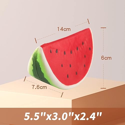 Miniatura 2 de Juguete antiestrés de sandía Anboor de 5.5 pulgadas, kawaii, perfumado, para coleccionistas, de color al azar (1 unidad)