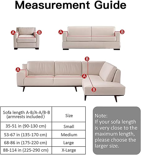 Miniatura 4 de WDong Fundas elásticas para sofá de 1 plaza estampadas, fundas para sillón de 1 plaza universal, de 1 plaza con 1 funda de almohada (S, cañas beige)