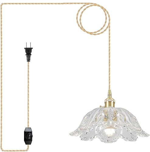 Miniatura 22 de Luces Colgantes para Isla de Cocina, Luz Colgante de Cristal Verde Accesorios de Iluminación Vintage, 9.4 pulgadas E26 Acabado Lámpara Colgante de