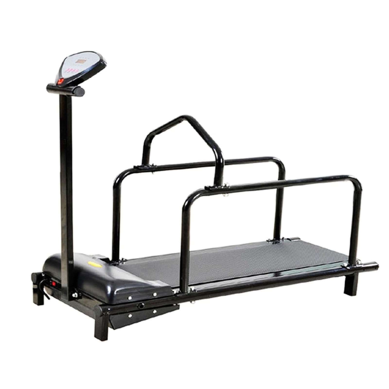 Hundelaufband für mittelgroße Hunde, Indoor-Haustierlaufband, Elektrisches Indoor-Hundelaufband mit LCD-Display, Outdoor-Hundelaufband, Gewichtskapazität 80 kg,Black