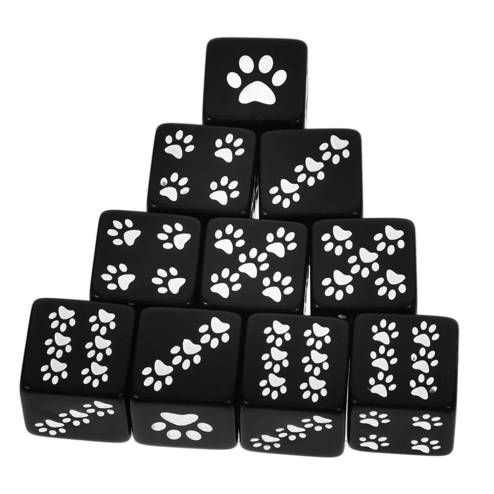 ibasenice 50piezas Dados Caras Diseño De Patas De Cartoon Dados Pequeños para Actividades Familia