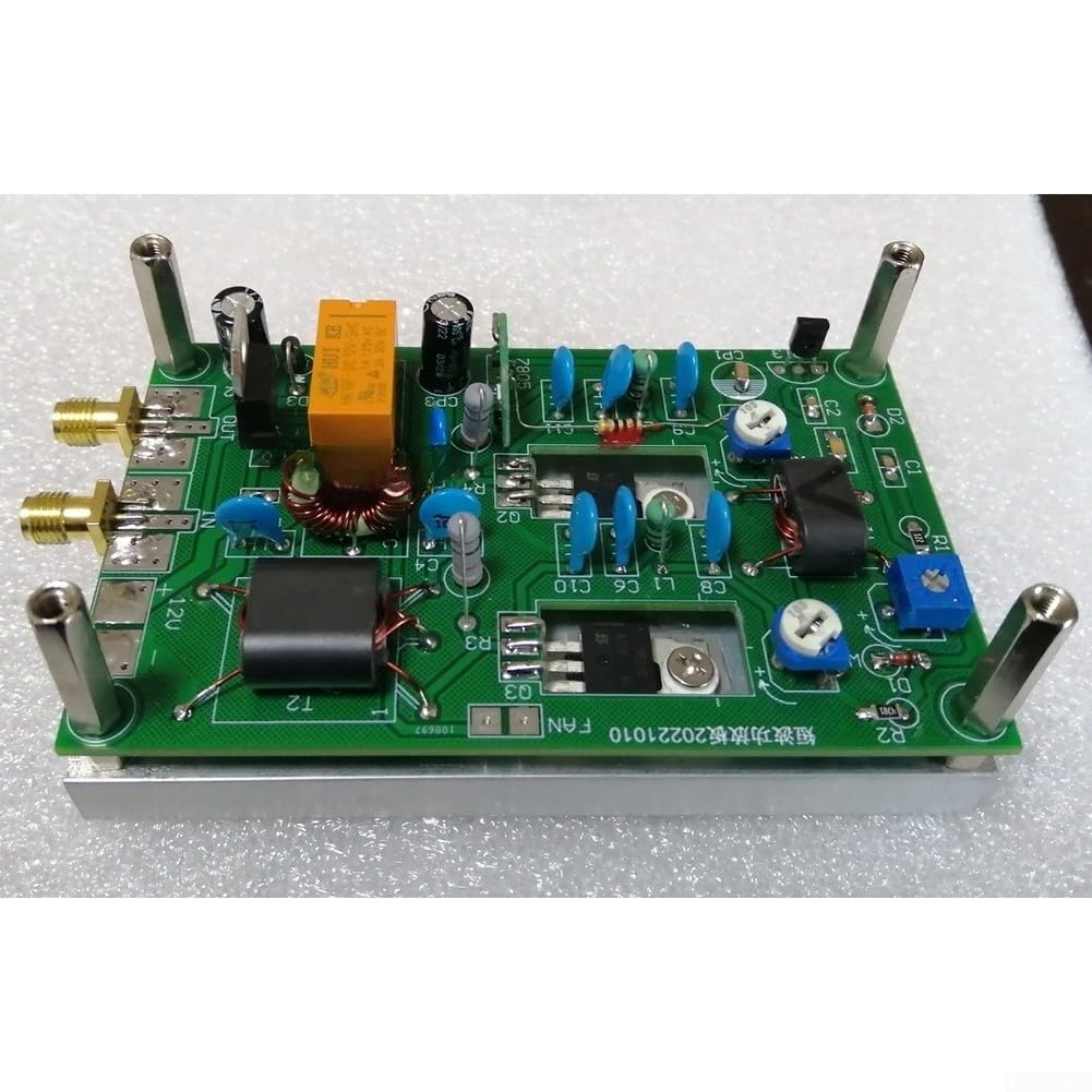 Scheda amplificatore di potenza ad onde corte CW SSB lineare HF radio amatoriale 3-28MHz con commutazione automatica 60 x 100 mm PCB con dissipatore di calore (B)
