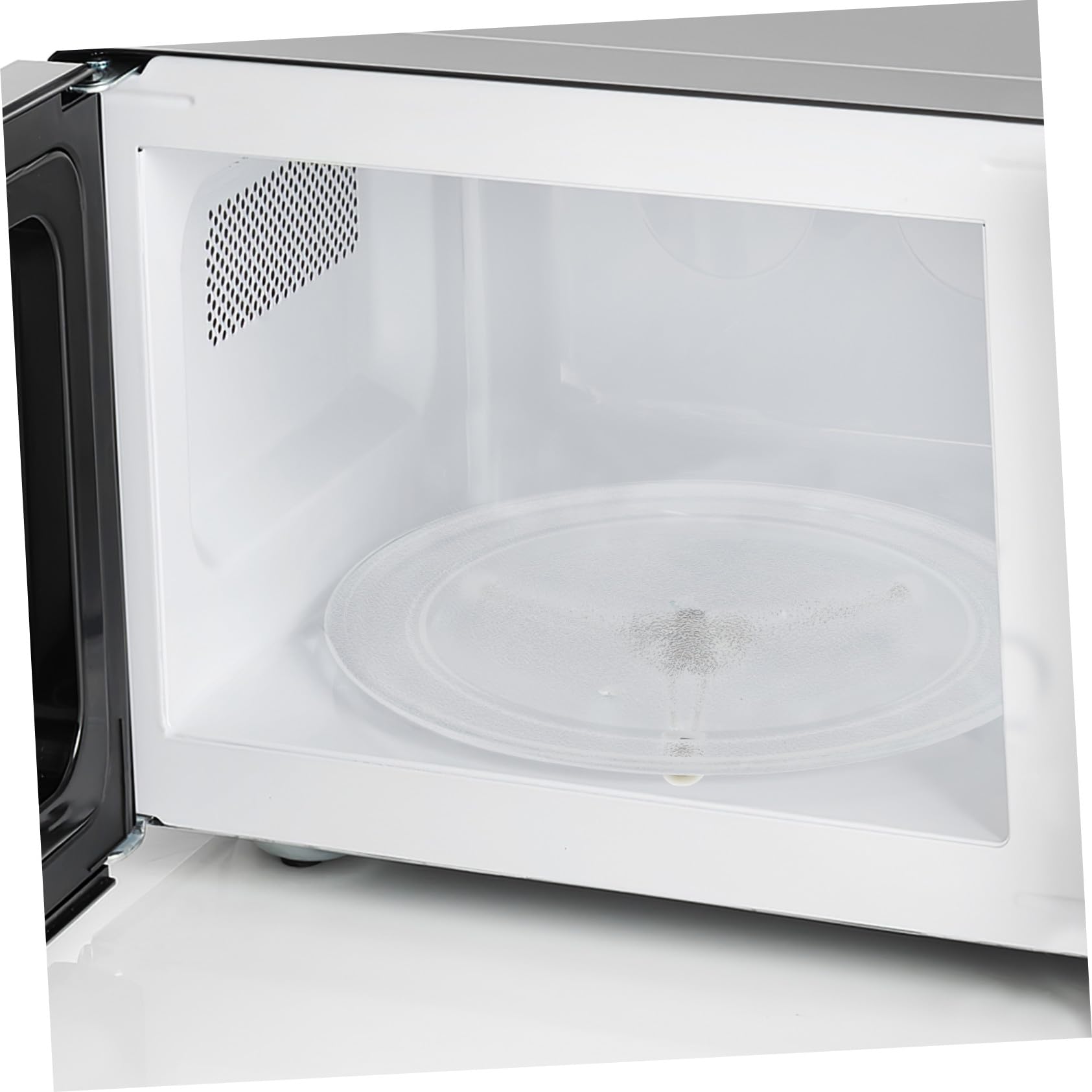 Soporte para Microondas con Plato Giratorio de Vidrio Resistente y Anillo Rodante Repuesto para Plato Giratorio para Cocinas Domésticas Rotación Silenciosa y Fácil Limpieza