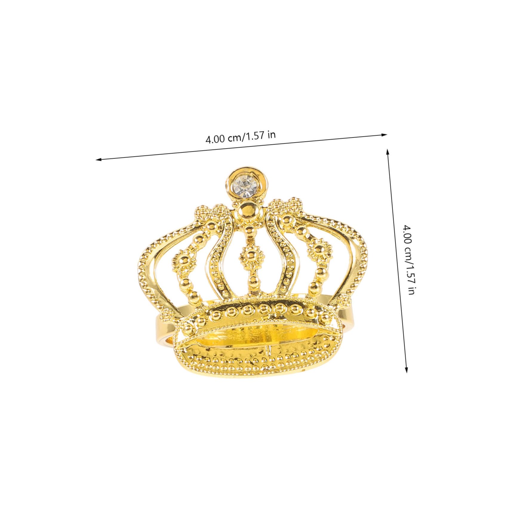 IMIKEYA 12pezzi Anelli Per Tovaglioli Dorato Forma Di Con Strass Decorazioni Eleganti Per Matrimoni e Feste Di Portatovaglioli Per Tavoli Da Pranzo
