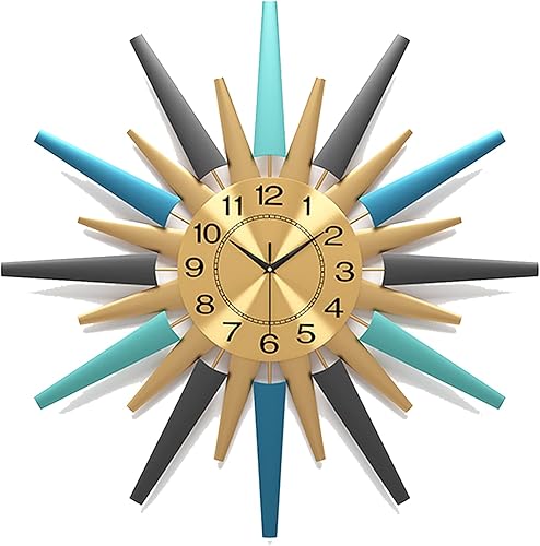 Reloj de pared grande con decoración de metal medieval silencioso sin garrapatas reloj de pared moderno para el hogar decoración de reloj de pared