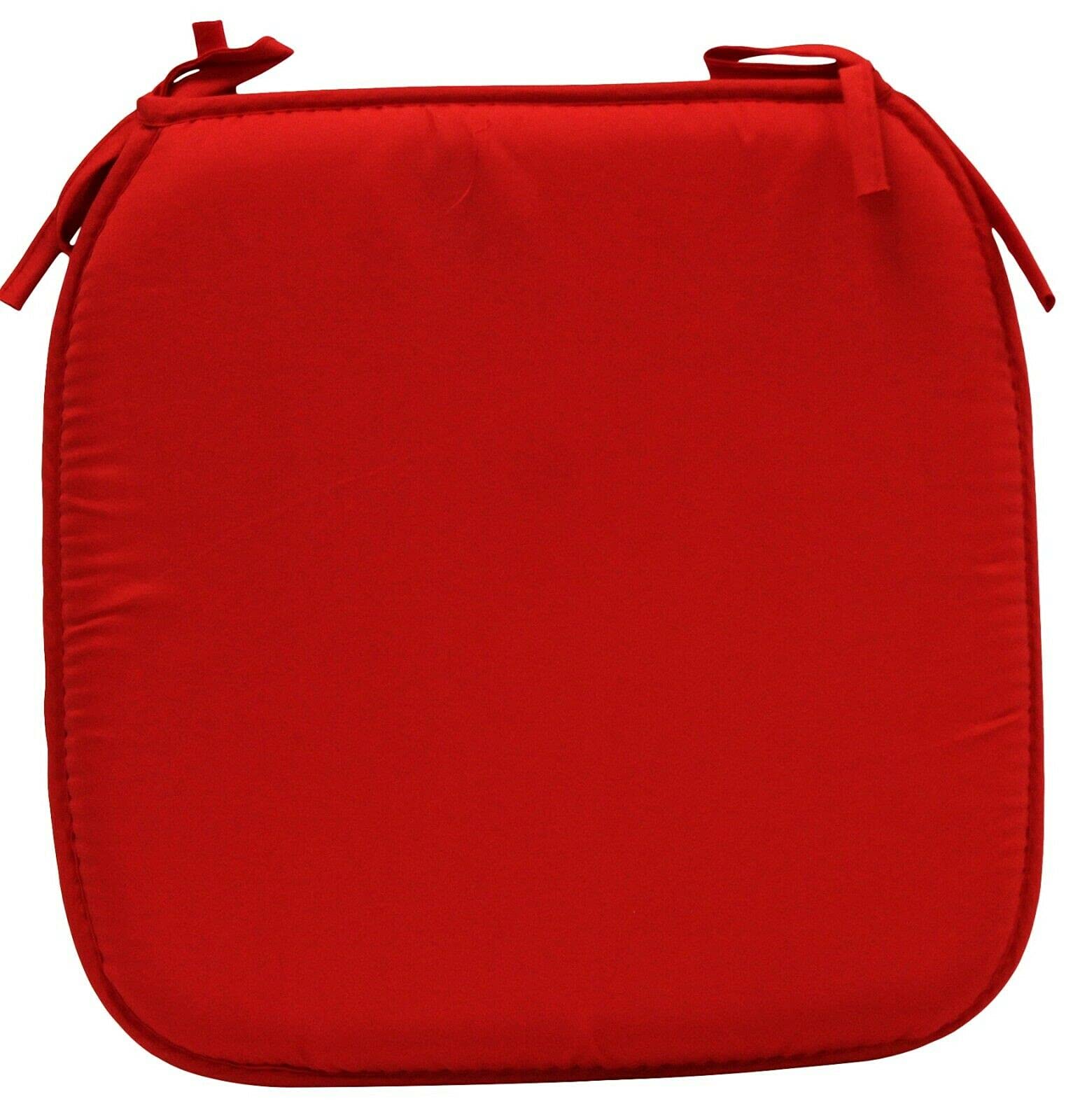 Rammento Red Outdoor Chair Cushion 39 x 39 cm | Weather-Resistant Polyester