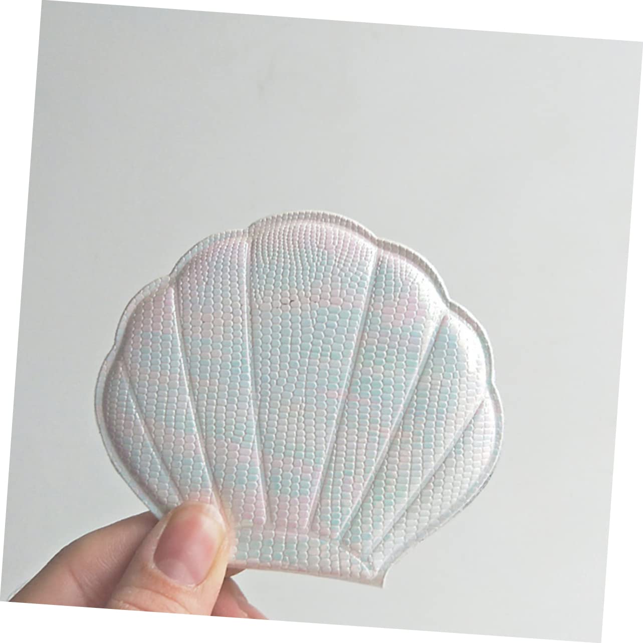 Healeved 6piezas Espejo De Maquillaje Portátil Doble Cara Forma De Concha Compacto y Ligero para Viajes y Uso Diario Aleatorios