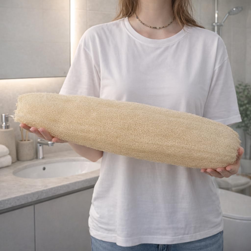 Naturalna gąbka do mycia, gąbka do kąpieli z trukwy (50-60 cm)