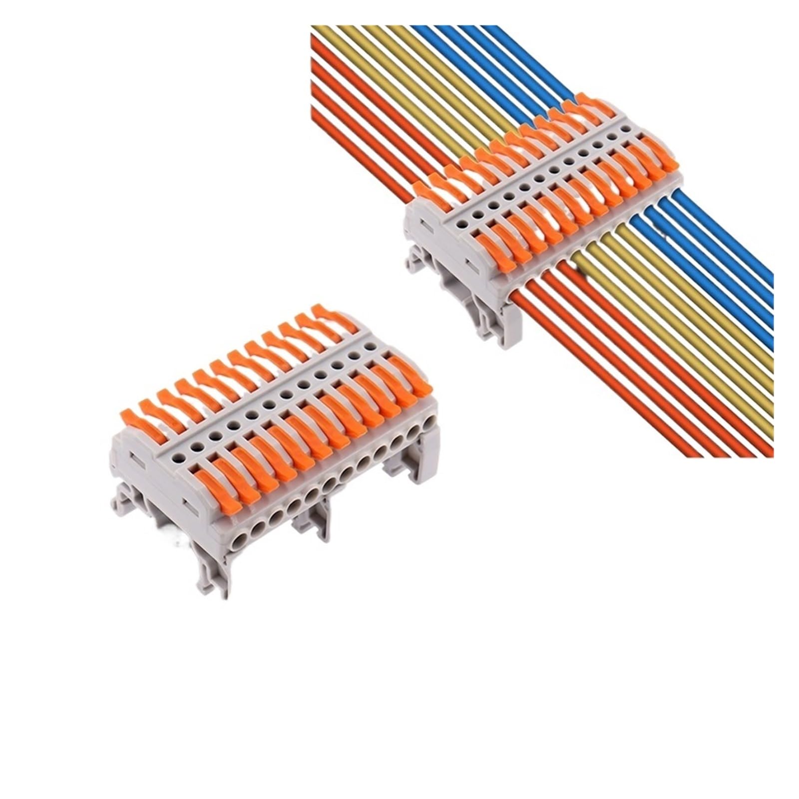 5-teiliger Schienen-Schnellklemmenblock mit mehreren Eingängen und mehreren Ausgängen for die Verteilung industrieller Verkabelungen(12P)