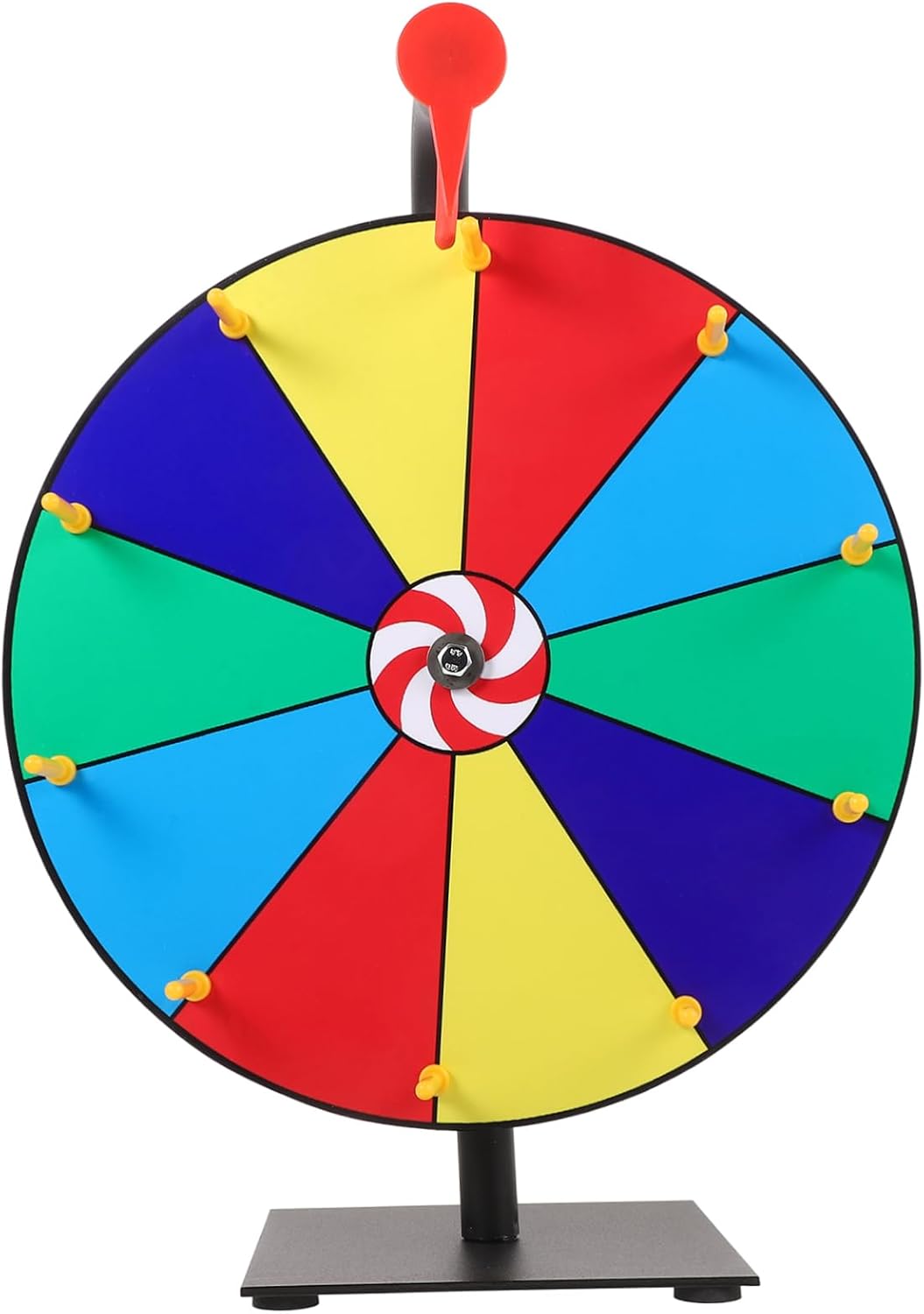 Vaguelly Desktop Raffle Prize Wheel Spinning Turntable with Base for Party Games Interactive Raffle Draws and Events Dry Erase Material for Endless Fun