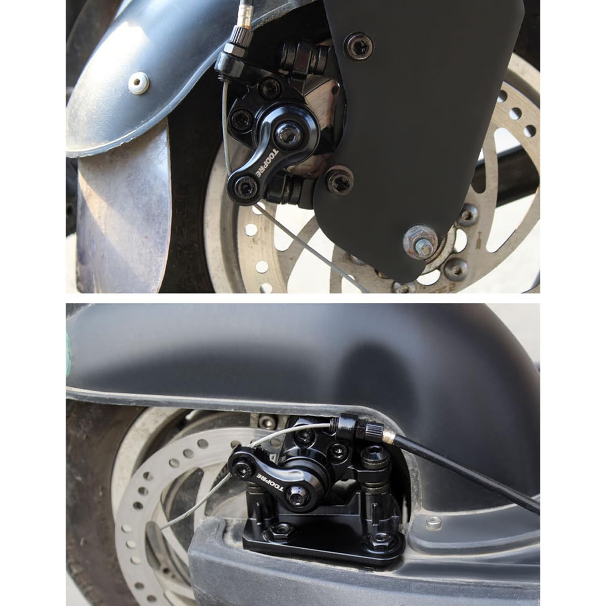 Étrier de frein pour scooter - Frein rotatif - Étrier de frein à disque pour skateboard électrique et vélo électrique - Frein avant et arrière de 8/10"