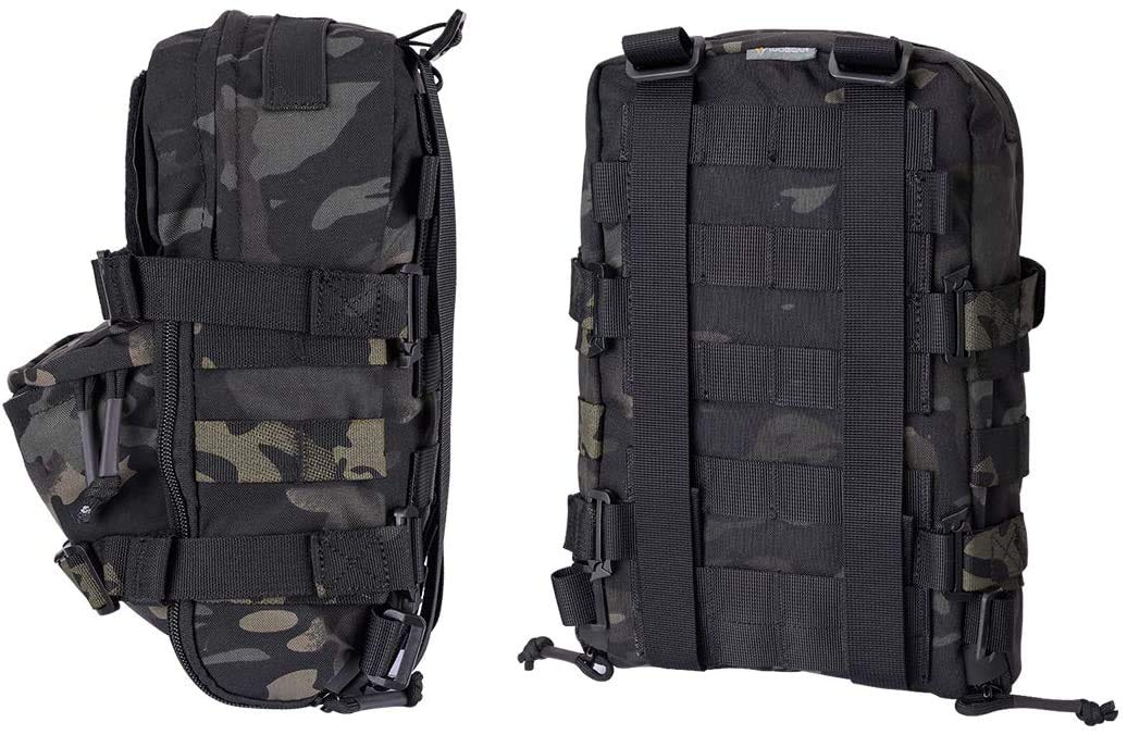 Tactical MOLLE Mini Hydration Pack Water Reservoir Bag Outdoor Water Bladder Carrier Pack for Tactical Vest Backpack (Multicam Black)