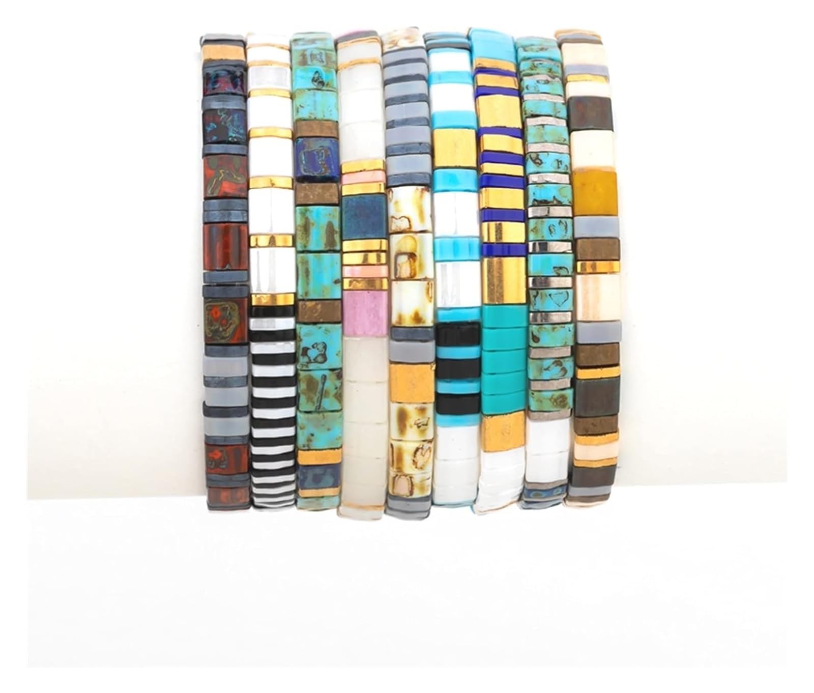 Cuentas de dos agujeros, Glass Beads Handmade Jewelry Western Style(Tlmix2008)