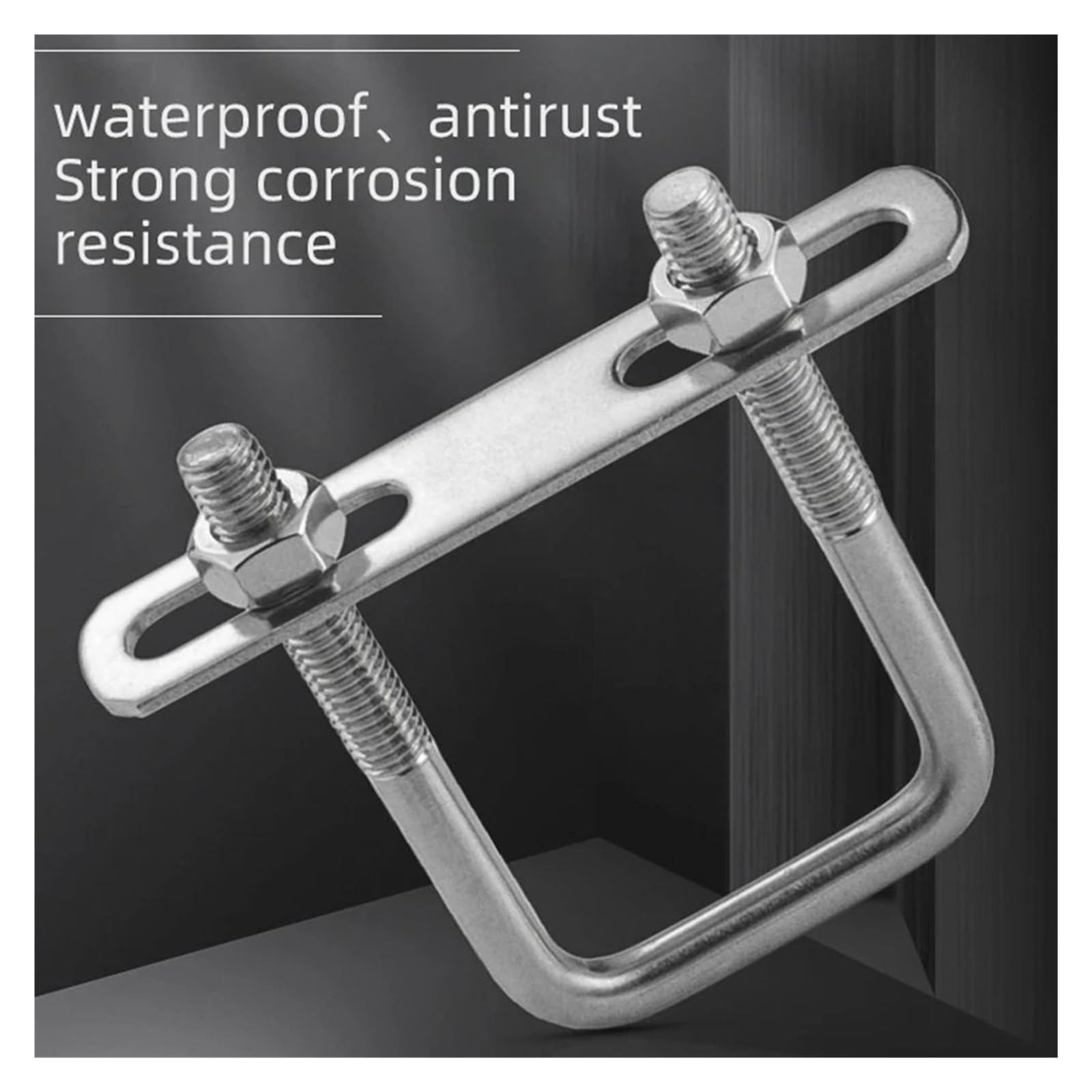 Bullone a U quadrato in acciaio inossidabile, Bulloni a U quadrati in acciaio inox 304 M6 misure multiple 2 pz(2Sets M6x20x50mm)