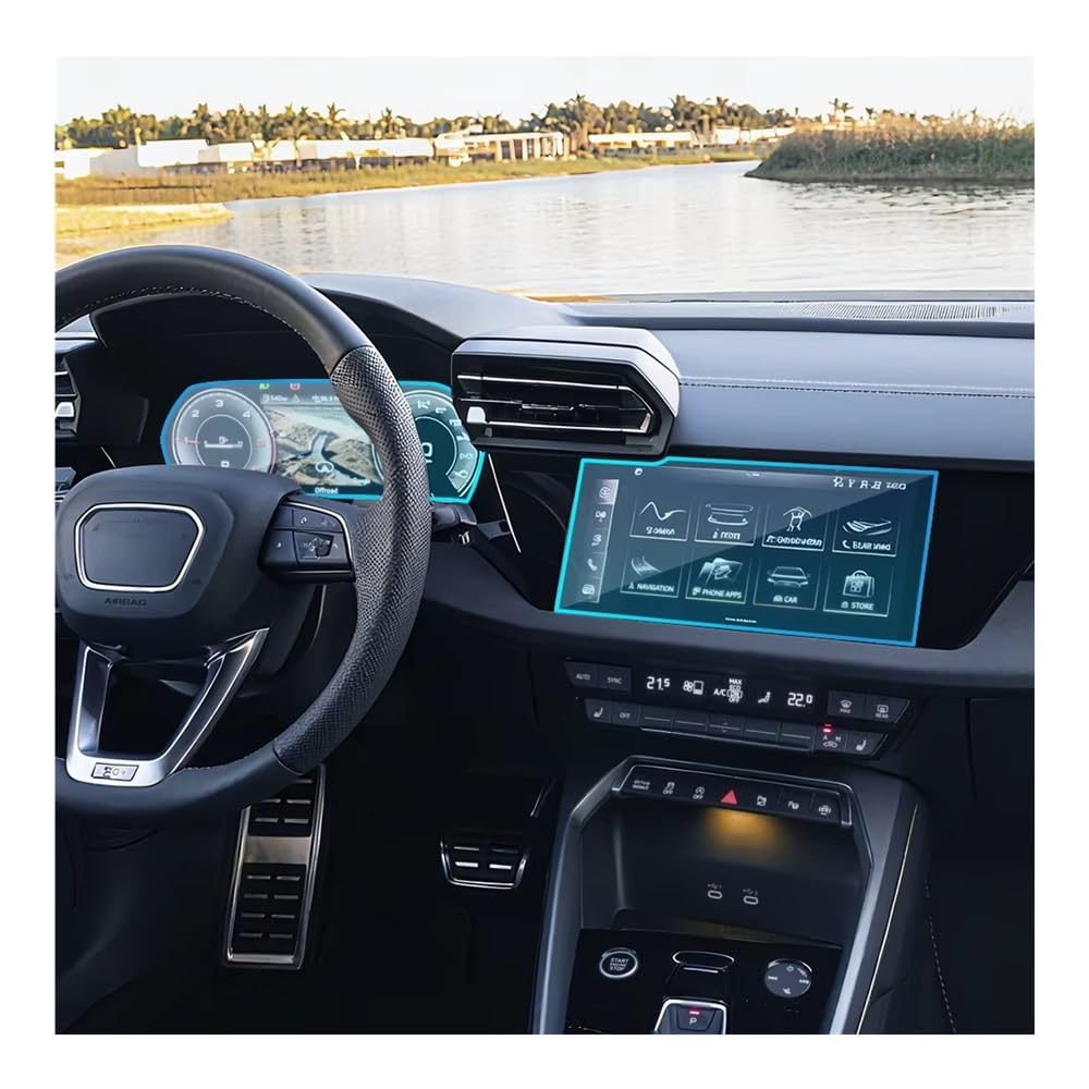 2 Unidades De Protector Pantalla Cristal Templado Para Consola Central Coche Para A3 (2023-2024) Con GPS Y Navegación, Accesorios Interiores Película Protectora Navegación